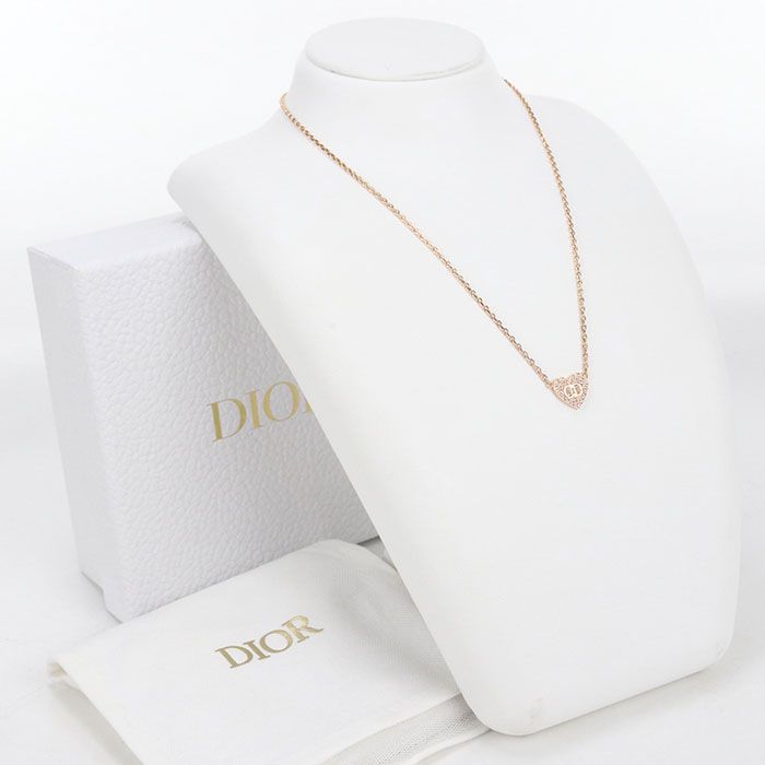 DIOR ディオール ハート ネックレス メタル【中古】 レディース