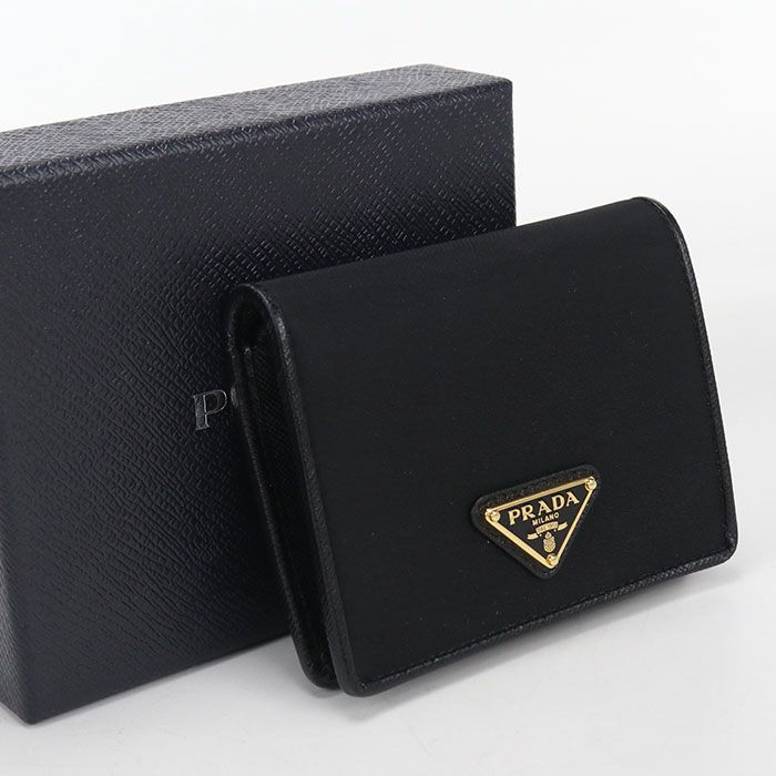 PRADA プラダ トライアングル 1MV204 二つ折り財布 ナイロン【中古】 レディース