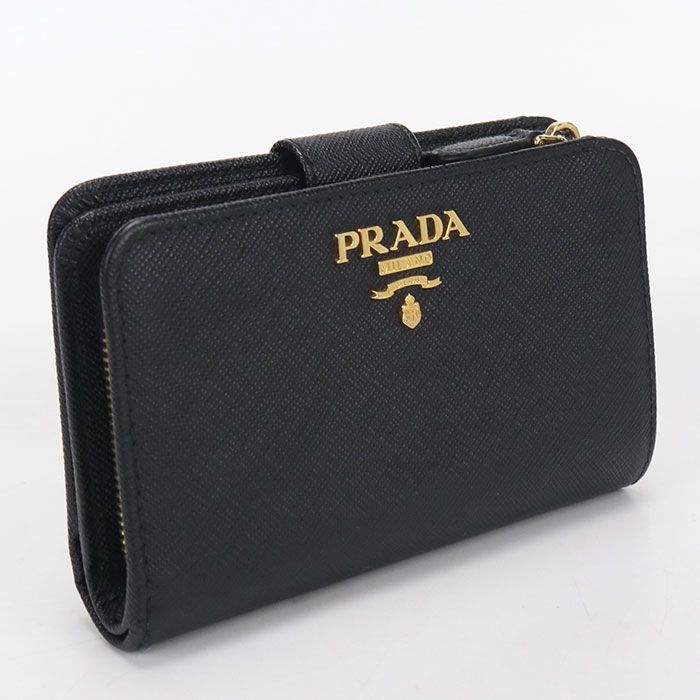 PRADA プラダ サフィアーノレザー 1ML225 二つ折り財布 カーフ【中古
2000
】 レディース