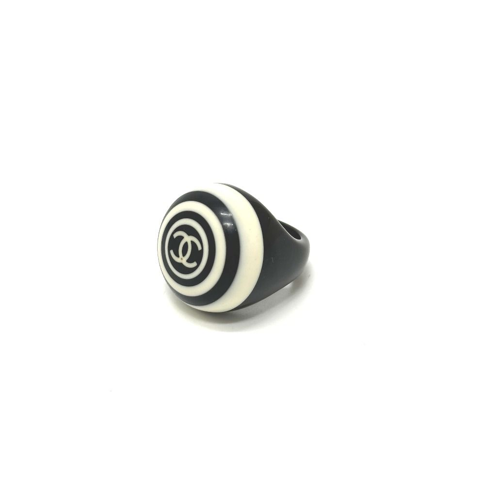 CHANEL シャネル リング・指輪 ココマーク プラスチック ブラック