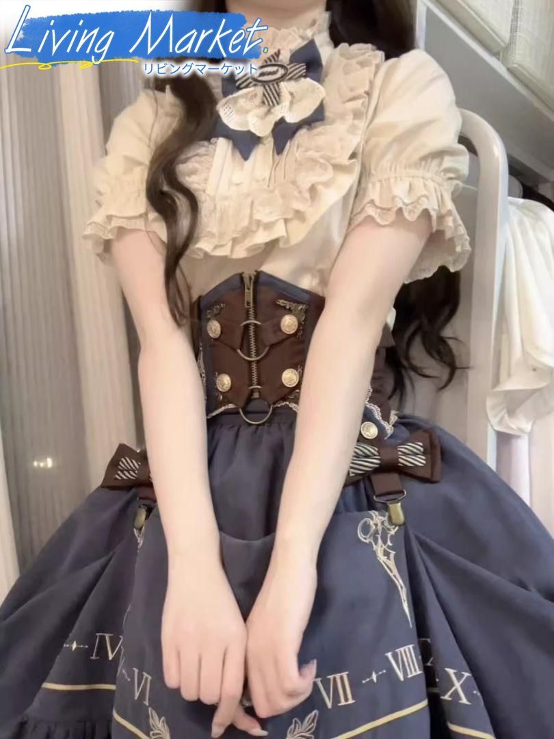 豪華姫系 lolita 可愛 レトロ風 オリジナル 洋服 ロリータ ワンピース 美しい刺繍 ワンピース ゴスロリ風 キャラクター衣装 学園祭用 文化祭用 舞台演出用 日常着 プレゼント用 レディース用 CS624P109