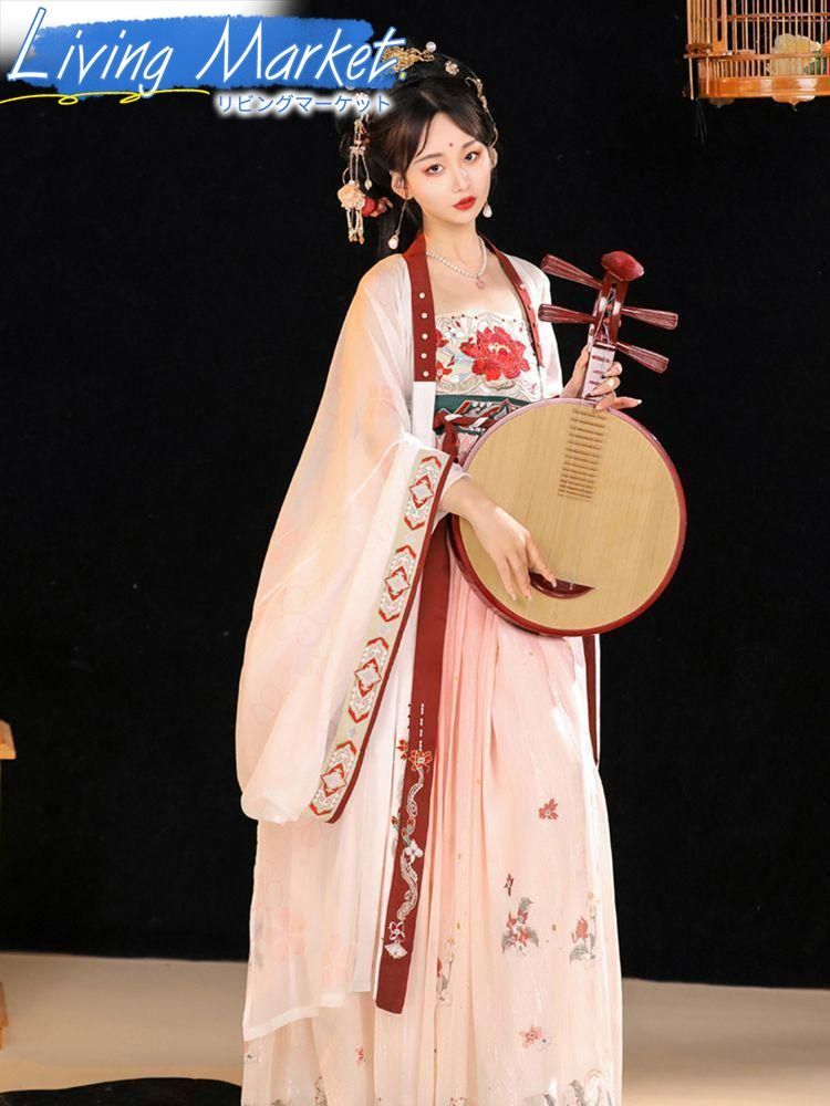 豪華刺繍 漢服 かんふく 古風衣装 レトロ風 中華ロリータ コスプレ ワンピース 唐装 仙女服 中華風 美しい刺繍 学園祭用 文化祭用 舞台演出用 日常着 プレゼント用 レディース用 CS624P295