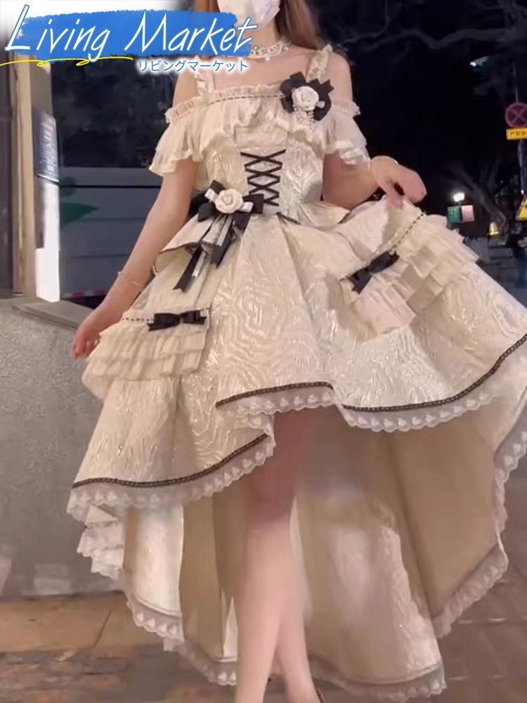 豪華姫系 lolita 可愛 レトロ風 オリジナル 洋服 ロリータ ワンピース 美しい刺繍 ワンピース ゴスロリ風 キャラクター衣装 学園祭用 文化祭用 舞台演出用 日常着 プレゼント用 レディース用 CS624P079