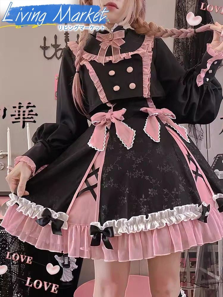 豪華姫系 lolita 可愛 レトロ風 オリジナル 洋服 ロリータ ワンピース 美しい刺繍 ワンピース ゴスロリ風 キャラクター衣装 学園祭用 文化祭用 舞台演出用 日常着 プレゼント用 レディース用 CS624P050