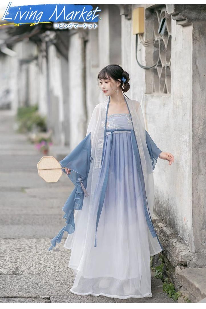 豪華刺繍 漢服 かんふく 古風衣装 レトロ風 中華ロリータ コスプレ ワンピース 唐装 仙女服 中華風 美しい刺繍 学園祭用 文化祭用 舞台演出用 日常着 プレゼント用 レディース用 CS624P267