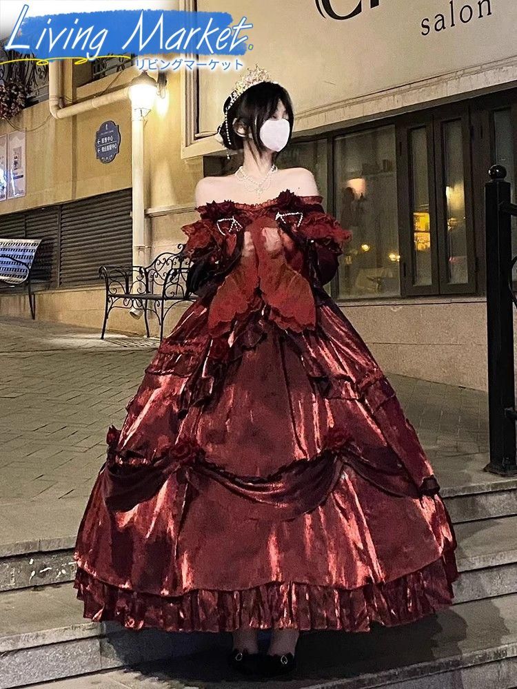 豪華姫系 lolita 可愛 レトロ風 オリジナル 洋服 ロリータ ワンピース 美しい刺繍 ワンピース ゴスロリ風 キャラクター衣装 学園祭用 文化祭用 舞台演出用 日常着 プレゼント用 レディース用 CS624P085