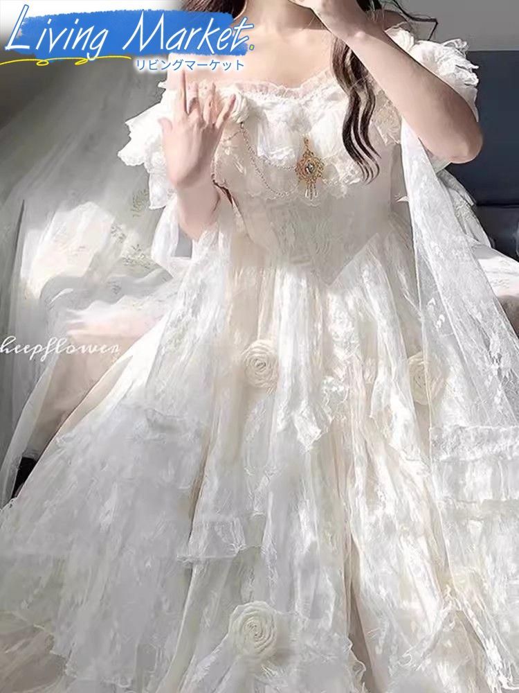 豪華姫系 lolita 可愛 レトロ風 オリジナル 洋服 ロリータ ワンピース 美しい刺繍 ワンピース ゴスロリ風 キャラクター衣装 学園祭用 文化祭用 舞台演出用 日常着 プレゼント用 レディース用 CS624P046