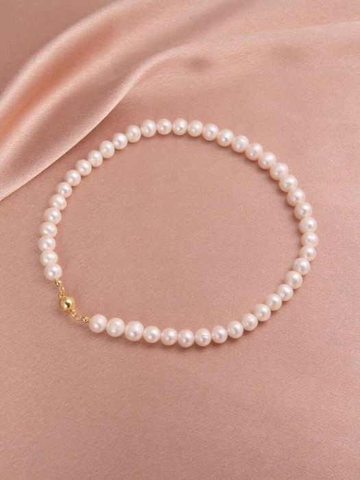 ジュエリー レディース ネックレス ビーズネックレス 18Kゴールドメッキ 天然真珠ネックレス、母の日、バレンタインデー、誕生日、結婚式、婚約、花嫁への贈り物
