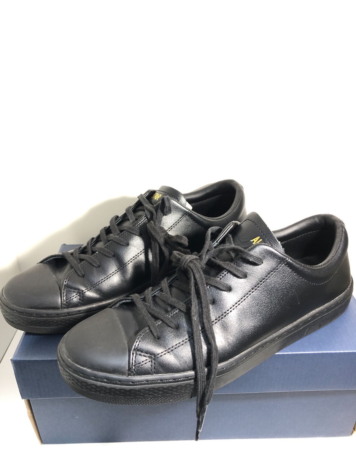 036042 CONVERSE LEATHER ALL STAR COUPE OX スニーカー 27cmブラック