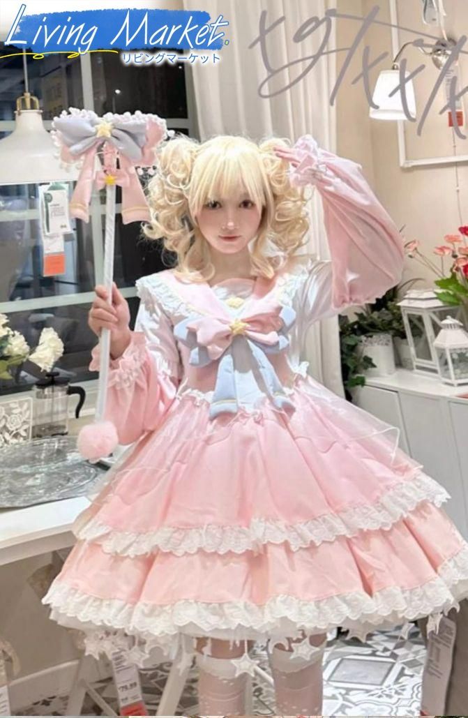 豪華姫系 lolita 可愛 レトロ風 オリジナル 洋服 ロリータ ワンピース 美しい刺繍 ワンピース ゴスロリ風 キャラクター衣装 学園祭用 文化祭用 舞台演出用 日常着 プレゼント用 レディース用 CS624P060