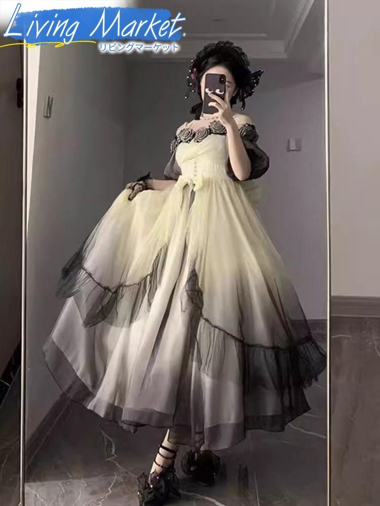 豪華姫系 lolita 可愛 レトロ風 オリジナル 洋服 ロリータ ワンピース 美しい刺繍 ワンピース ゴスロリ風 キャラクター衣装 学園祭用 文化祭用 舞台演出用 日常着 プレゼント用 レディース用 CS624P044