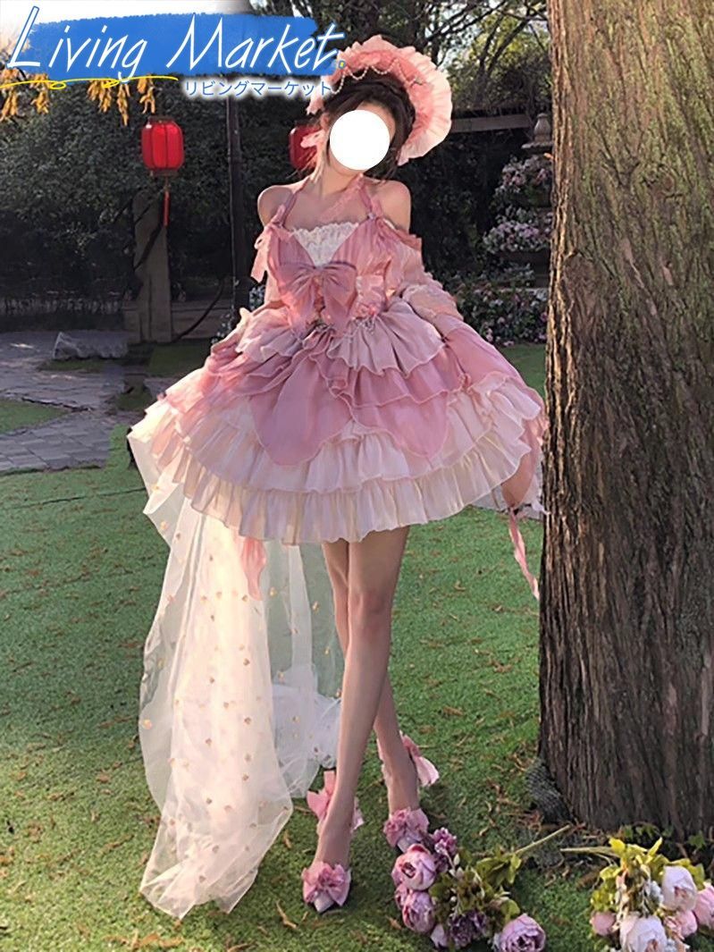 豪華姫系 lolita 可愛 レトロ風 オリジナル 洋服 ロリータ ワンピース 美しい刺繍 ワンピース ゴスロリ風 キャラクター衣装 学園祭用 文化祭用 舞台演出用 日常着 プレゼント用 レディース用 CS624P038