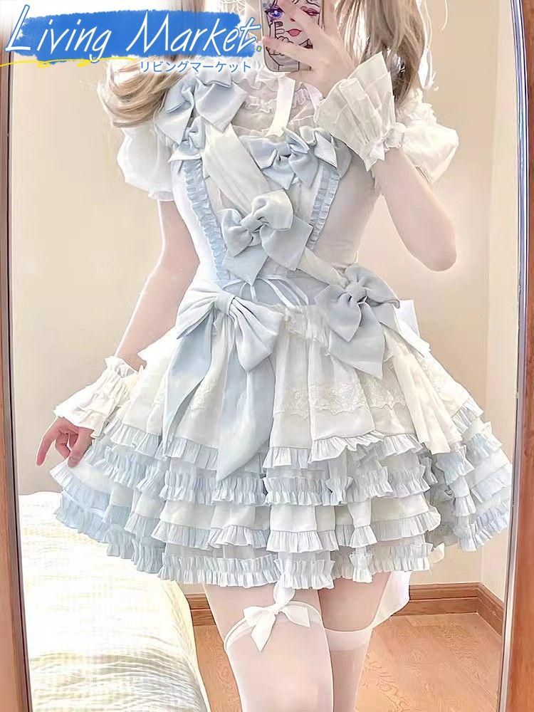 豪華姫系 lolita 可愛 レトロ風 オリジナル 洋服 ロリータ ワンピース 美しい刺繍 ワンピース ゴスロリ風 キャラクター衣装 学園祭用 文化祭用 舞台演出用 日常着 プレゼント用 レディース用 CS624P069