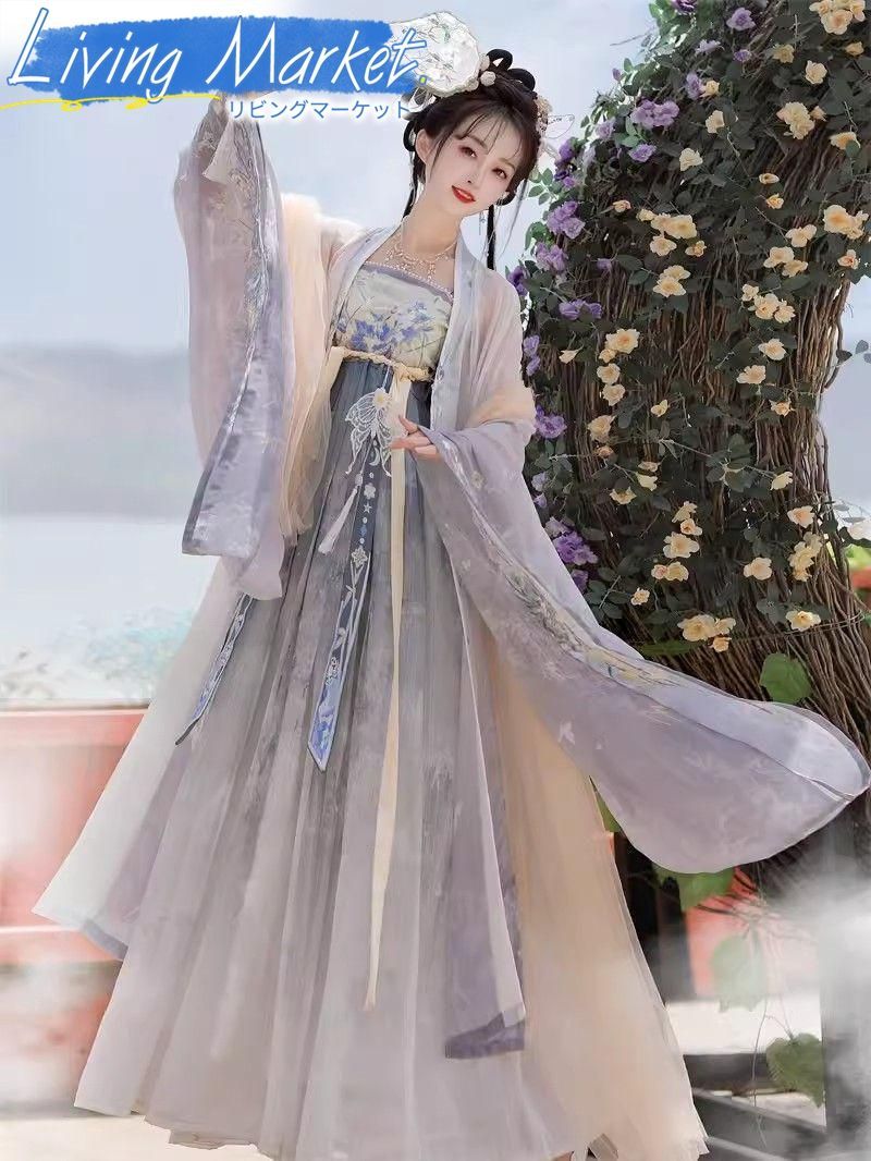豪華刺繍 漢服 かんふく 古風衣装 レトロ風 中華ロリータ コスプレ ワンピース 唐装 仙女服 中華風 美しい刺繍 学園祭用 文化祭用 舞台演出用 日常着 プレゼント用 レディース用 CS624P176