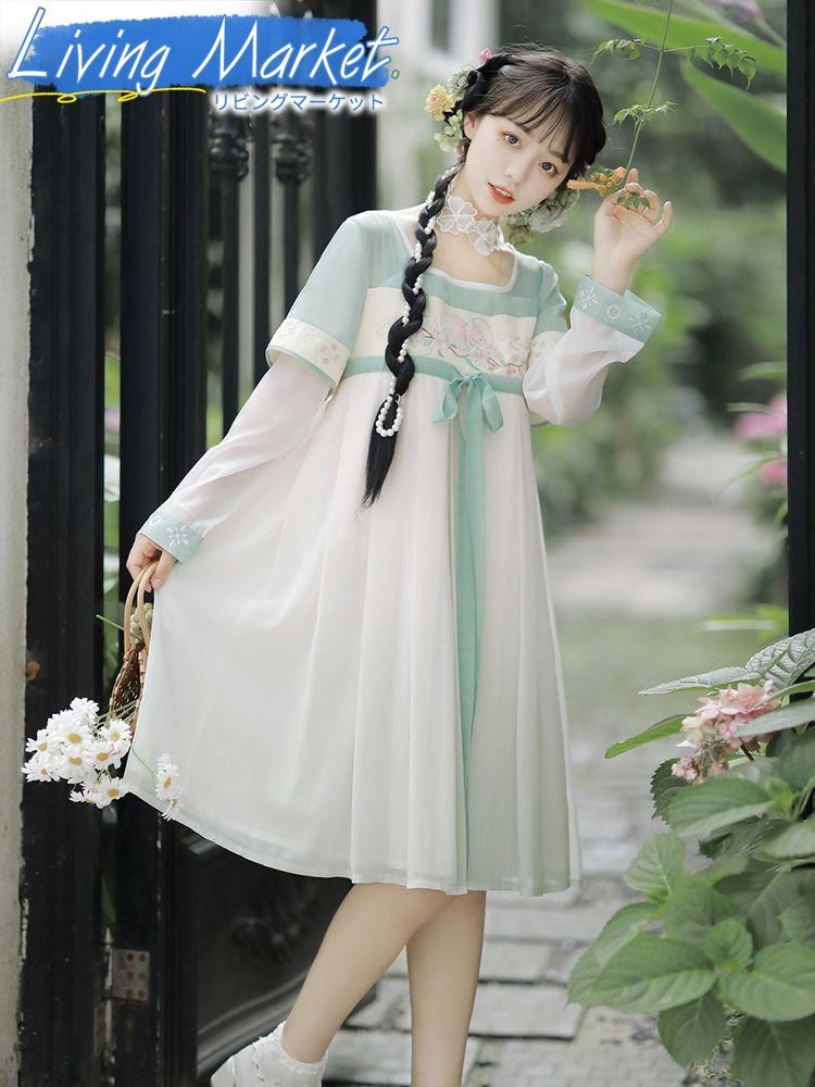 豪華刺繍 漢服 かんふく 古風衣装 レトロ風 中華ロリータ コスプレ ワンピース 唐装 仙女服 中華風 美しい刺繍 学園祭用 文化祭用 舞台演出用 日常着 プレゼント用 レディース用 CS624P279