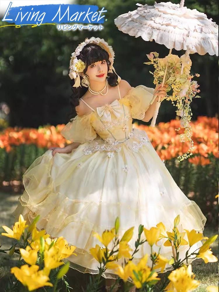 豪華姫系 lolita 可愛 レトロ風 オリジナル 洋服 ロリータ ワンピース 美しい刺繍 ワンピース ゴスロリ風 キャラクター衣装 学園祭用 文化祭用 舞台演出用 日常着 プレゼント用 レディース用 CS624P052