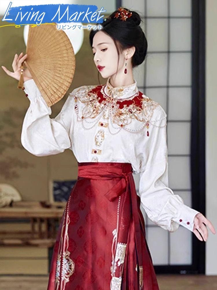 豪華刺繍 漢服 かんふく 古風衣装 レトロ風 中華ロリータ コスプレ ワンピース　唐装　仙女服 中華風 美しい刺繍 学園祭用 文化祭用 舞台演出用 日常着 プレゼント用 レディース用 CS624P019