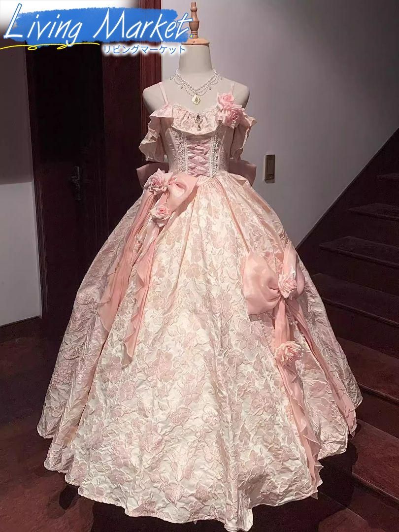 豪華姫系 lolita 可愛 レトロ風 オリジナル 洋服 ロリータ ワンピース 美しい刺繍 ワンピース ゴスロリ風 キャラクター衣装 学園祭用 文化祭用 舞台演出用 日常着 プレゼント用 レディース用 CS624P037