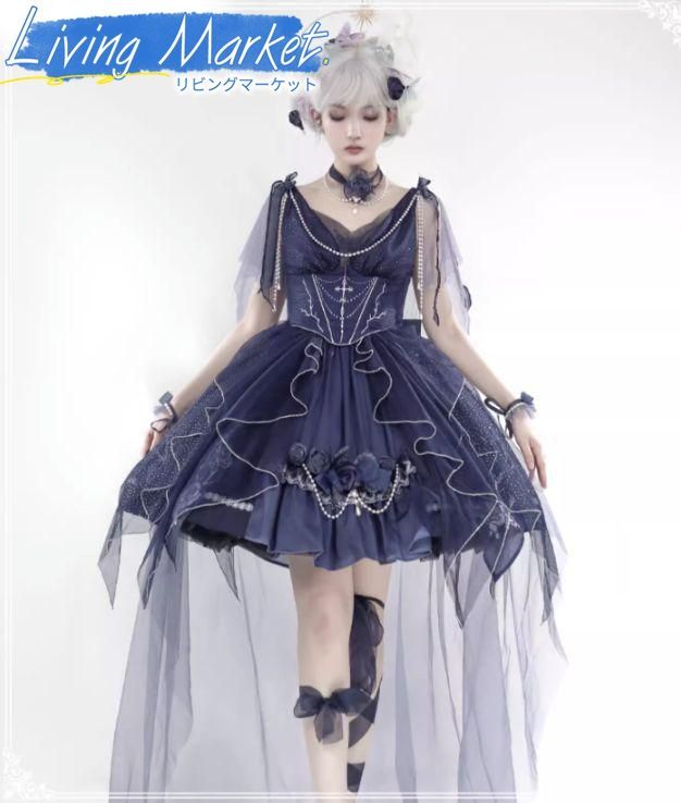 豪華姫系 lolita 可愛 レトロ風 オリジナル jsk ロリータ ワンピース 美しい刺繍 ワンピース ゴスロリ風 キャラクター衣装 学園祭用 文化祭用 舞台演出用 日常着 プレゼント用 レディース用 CS624P015