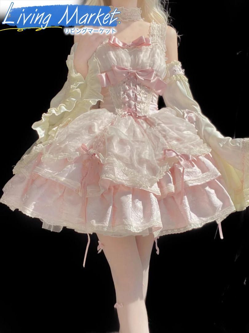 豪華姫系 lolita 可愛 レトロ風 オリジナル 洋服 ロリータ ワンピース 美しい刺繍 ワンピース ゴスロリ風 キャラクター衣装 学園祭用 文化祭用 舞台演出用 日常着 プレゼント用 レディース用 CS624P068