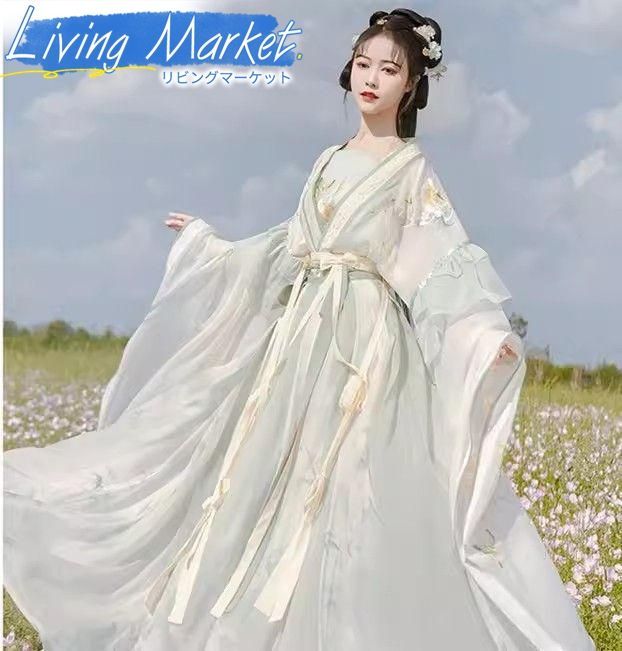 豪華刺繍 漢服 かんふく 古風衣装 レトロ風 中華ロリータ コスプレ ワンピース 唐装 仙女服 中華風 美しい刺繍 学園祭用 文化祭用 舞台演出用 日常着 プレゼント用 レディース用 CS624P219