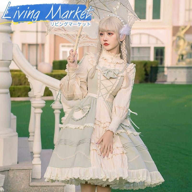 豪華姫系 lolita 可愛 レトロ風 オリジナル 洋服 ロリータ ワンピース 美しい刺繍 ワンピース ゴスロリ風 キャラクター衣装 学園祭用 文化祭用 舞台演出用 日常着 プレゼント用 レディース用 CS624P042