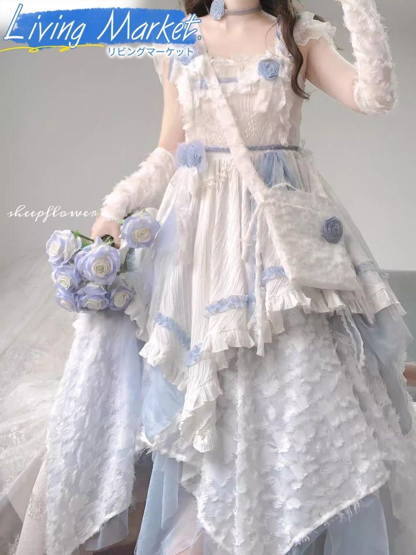 豪華姫系 lolita 可愛 レトロ風 オリジナル 洋服 ロリータ ワンピース 美しい刺繍 ワンピース ゴスロリ風 キャラクター衣装 学園祭用 文化祭用 舞台演出用 日常着 プレゼント用 レディース用 CS624P078