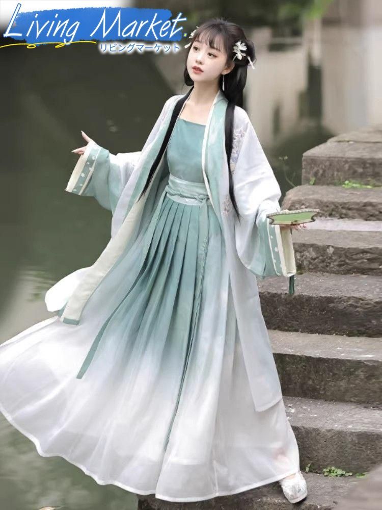 豪華刺繍 漢服 かんふく 古風衣装 レトロ風 中華ロリータ コスプレ ワンピース 唐装 仙女服 中華風 美しい刺繍 学園祭用 文化祭用 舞台演出用 日常着 プレゼント用 レディース用 CS624P134