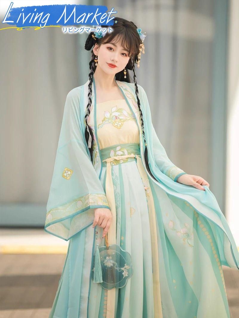 豪華刺繍 漢服 かんふく 古風衣装 レトロ風 中華ロリータ コスプレ ワンピース 唐装 仙女服 中華風 美しい刺繍 学園祭用 文化祭用 舞台演出用 日常着 プレゼント用 レディース用 CS624P181