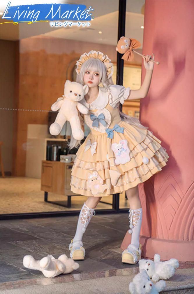 豪華姫系 lolita 可愛 レトロ風 オリジナル 洋服 ロリータ ワンピース 美しい刺繍 ワンピース ゴスロリ風 キャラクター衣装 学園祭用 文化祭用 舞台演出用 日常着 プレゼント用 レディース用 CS624P065