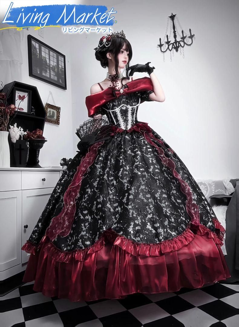 豪華姫系 lolita 可愛 レトロ風 オリジナル 洋服 ロリータ ワンピース 美しい刺繍 ワンピース ゴスロリ風 キャラクター衣装 学園祭用 文化祭用 舞台演出用 日常着 プレゼント用 レディース用 CS624P102