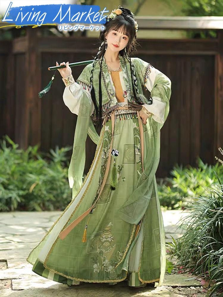 豪華刺繍 漢服 かんふく 古風衣装 レトロ風 中華ロリータ コスプレ ワンピース　唐装　仙女服 中華風 美しい刺繍 学園祭用 文化祭用 舞台演出用 日常着 プレゼント用 レディース用 CS624P031