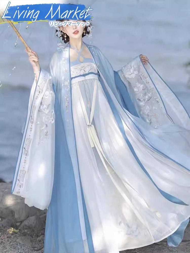 豪華刺繍 漢服 かんふく 古風衣装 レトロ風 中華ロリータ コスプレ ワンピース 唐装 仙女服 中華風 美しい刺繍 学園祭用 文化祭用 舞台演出用 日常着 プレゼント用 レディース用 CS624P234