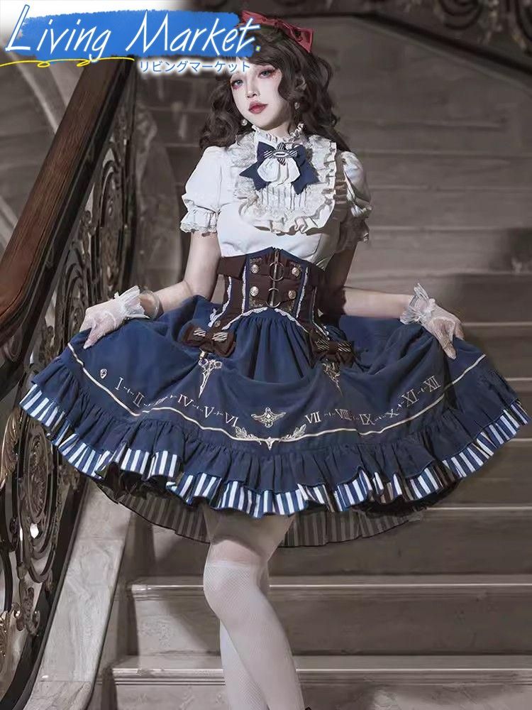 豪華姫系 lolita 可愛 レトロ風 オリジナル 洋服 ロリータ ワンピース 美しい刺繍 ワンピース ゴスロリ風 キャラクター衣装 学園祭用 文化祭用 舞台演出用 日常着 プレゼント用 レディース用 CS624P108