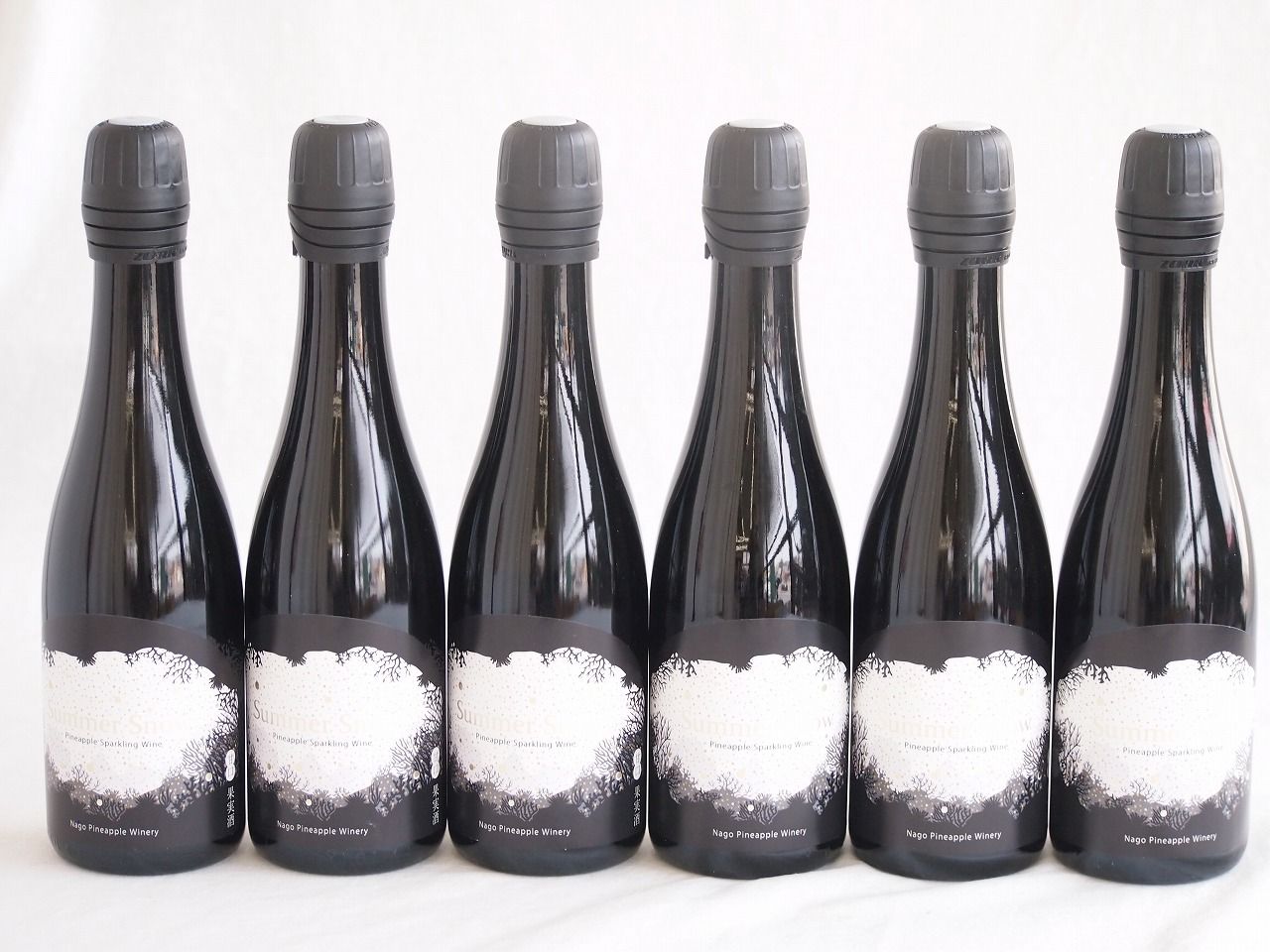 6本セット(名護パイナップルワイナリー サマースノー パイナップルスパークリングワイン甘口(沖縄県)) 375ml×6本