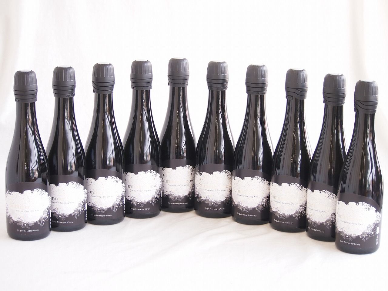 10本セット(名護パイナップルワイナリー サマースノー パイナップルスパークリングワイン甘口(沖縄県)) 375ml×10本