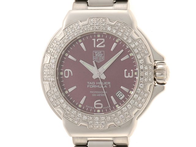 TAG HEUER タグホイヤー フォーミュラ1 グラマーダイヤモンド WAC1219.FC6223 腕時計 ステンレススチール パープル レディース クオーツ 2148104113689 【中古】 200