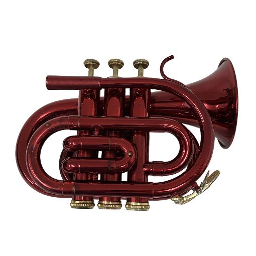 c*s様 J Michael ポケット・トランペット 美品 中古　ピストンもスラ J.Michael コルネット ポケットトランペットTR-400PCL RED ミニ 管楽器