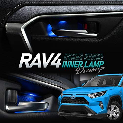 シェアスタイル RAV4 50系 ドアノブインナーランプ 4p ブルー 互換品as