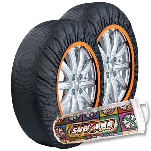 【公式】ISSE社製造 SUBENE✕ISSE 布製タイヤチェーン スノーソックス チェーン規制対応 軽自動車 若者向け(XS(54)) [XS(54)]