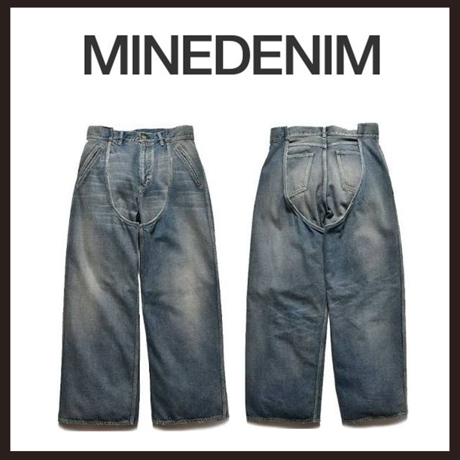 未使用 MINEDENIM（マインデニム） デザインデニム XL相当 インディゴ