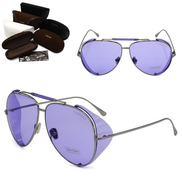トムフォード サングラス TOM FORD FT0900/S 14Y 62 TF0900 シルバー パープル ノーズパット サイドシールド メンズ レディース ユニセックス