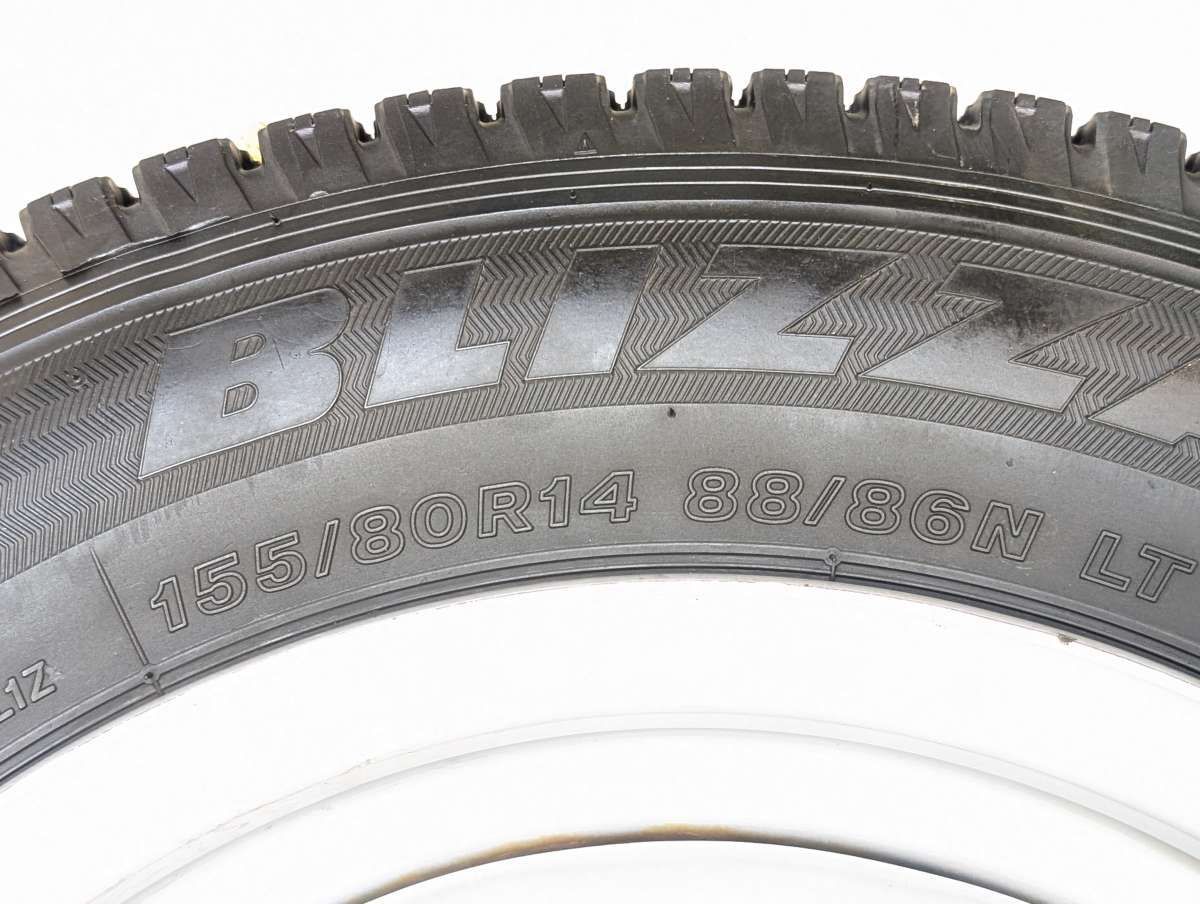 155/80R14 88/86N LT ブリヂストン ブリザック VL1 TOPY V6A 14x5.0