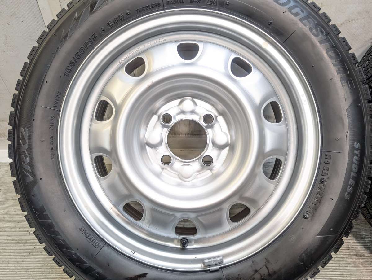 185/60R15 ブリヂストン ブリザック VRX2 TOPY M60 15x5.5 100-4穴