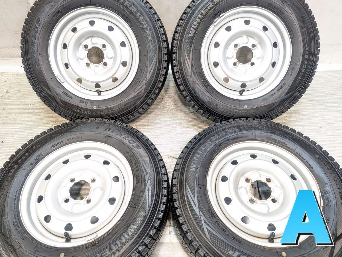 165R13 6PRLT ダンロップ ウィンターマックス SV01 　 TOPY Ｍ70 13x5.0 100-4穴 中古タイヤ スタッドレスタイヤ ホイールセット 4本セット w13260526056