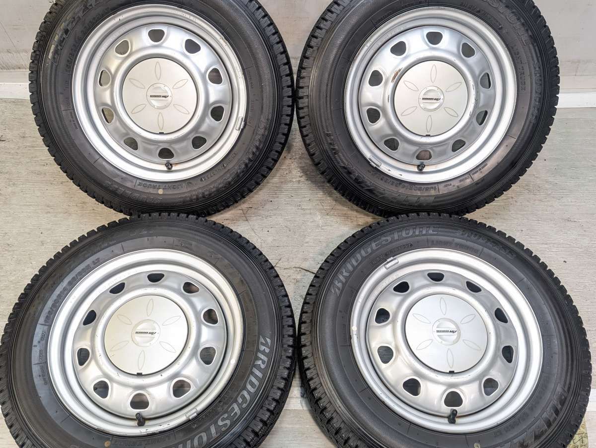 155/80R14 88/86N LT ブリヂストン ブリザック VL1 TOPY V6A 14x5.0