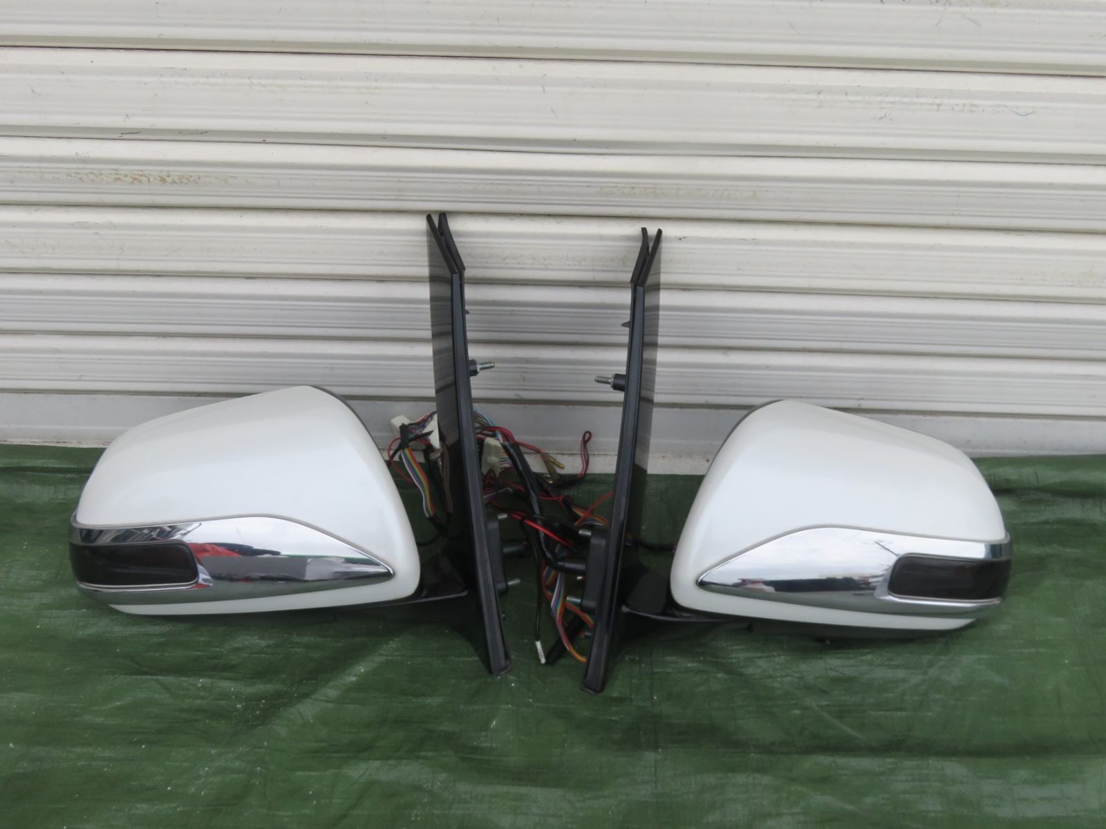 LK1589* 動作OK ヴェルファイア GGH20W/後期 ドアミラー 左右 サイドミラー ※ウインカー加工 070白 /ANH20W ANH25W アルファード　※小傷