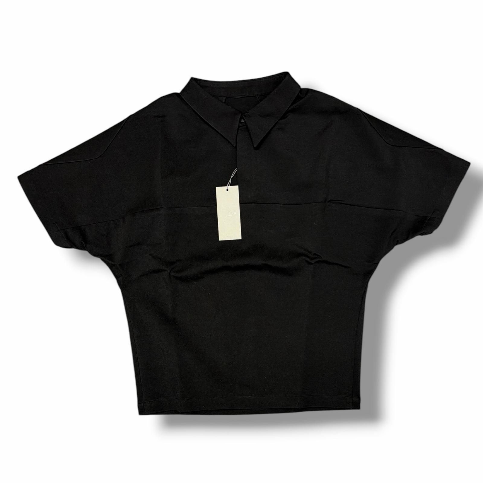 参考上代35000円 未使用 ryaw 25SS SW POLO SHIRTS 半袖スウェットポロシャツ リャウ RY-251-SH01 ブラック 1 （4458M）