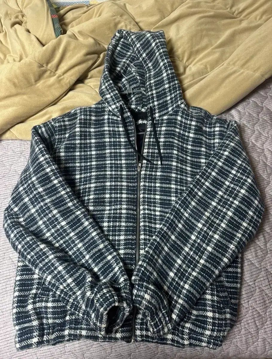 STUSSY CHECK フード ジップアップ
