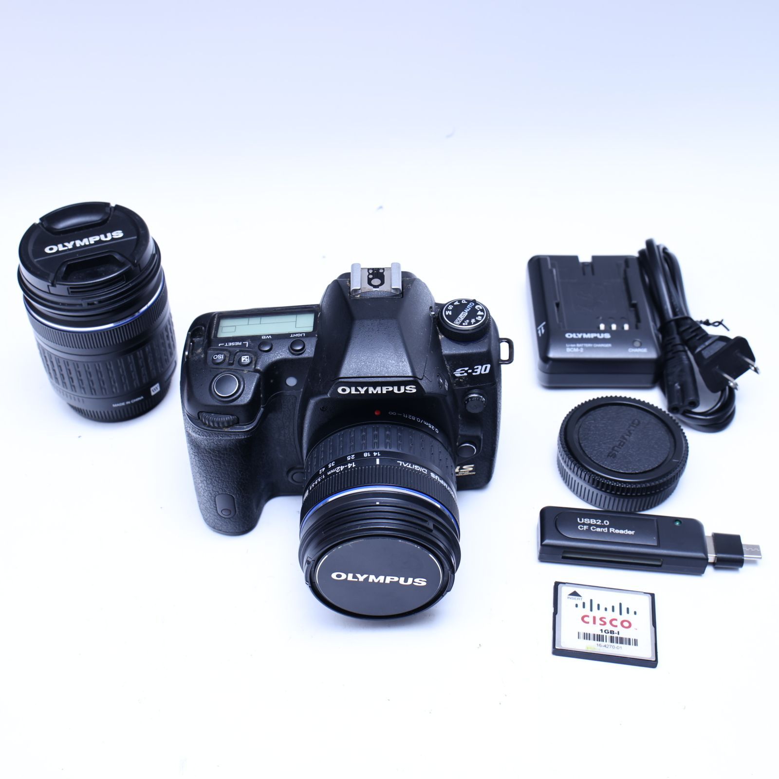 スマホ転送可 OLYMPUS e-30 一眼レフデジタルカメラ 標準望遠レンズ